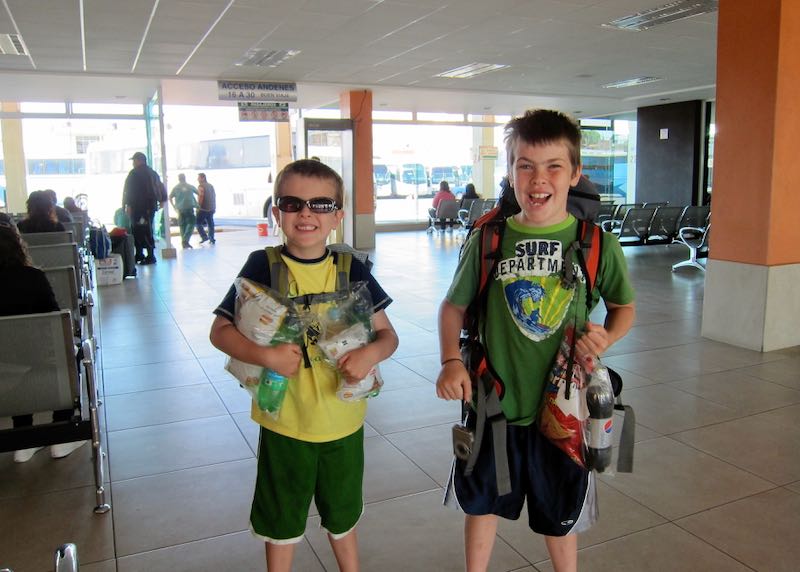 Snacks for the bus to Tulum.