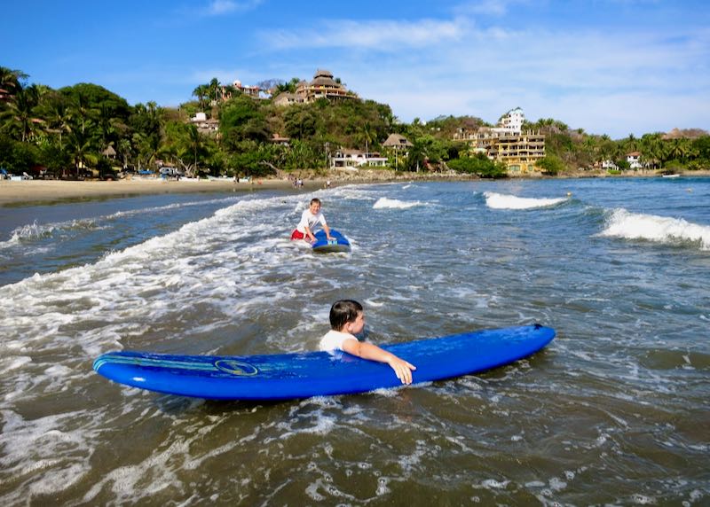Surf lessons in Sayulita.