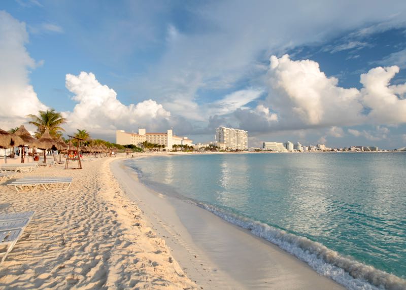 Best beach in Cancun, Mexico.