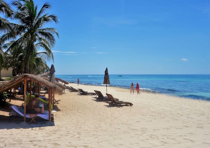 The beach at North Playa del Carmen at the Viceroy