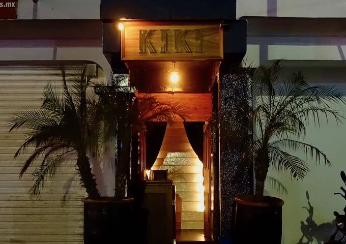 The entrance of Kiki nightclub in Tulum