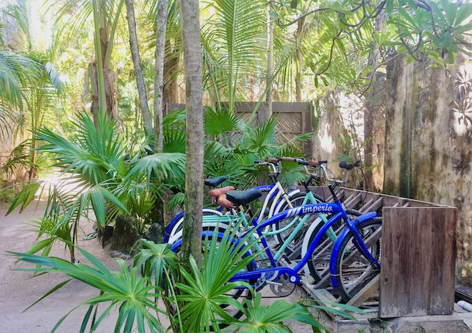 Free bikes at Suenos Tulum in the South Beach Zone