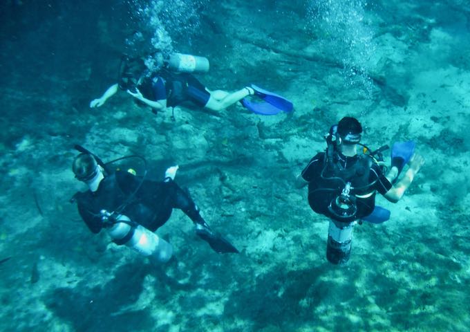 Scuba diving lessons at Casa Cenote in Tankah, near Tulum