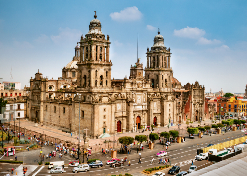 Mexico City zocalo cathedral
