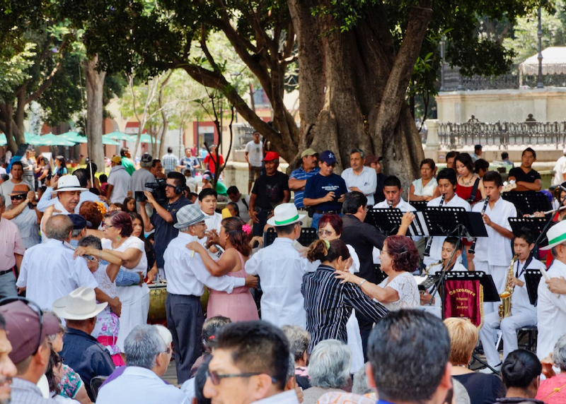 oaxaca plaza dancing