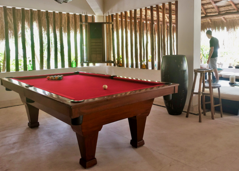 pool table in lobby