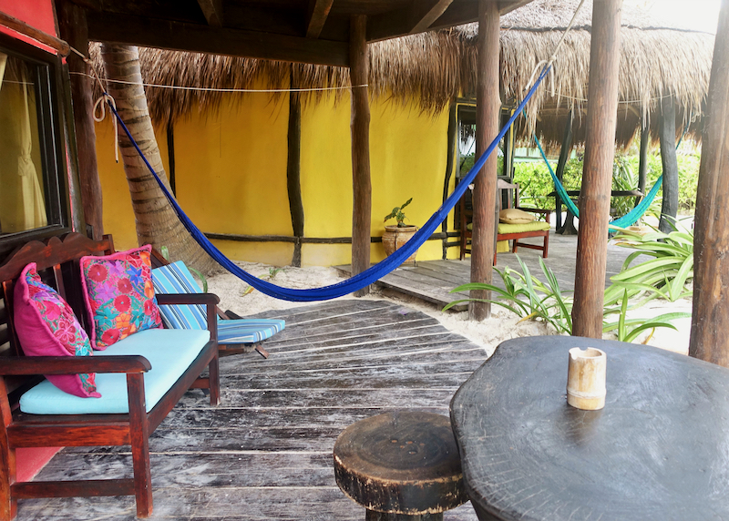 Robinson Crusoe patio with hammock and chairs