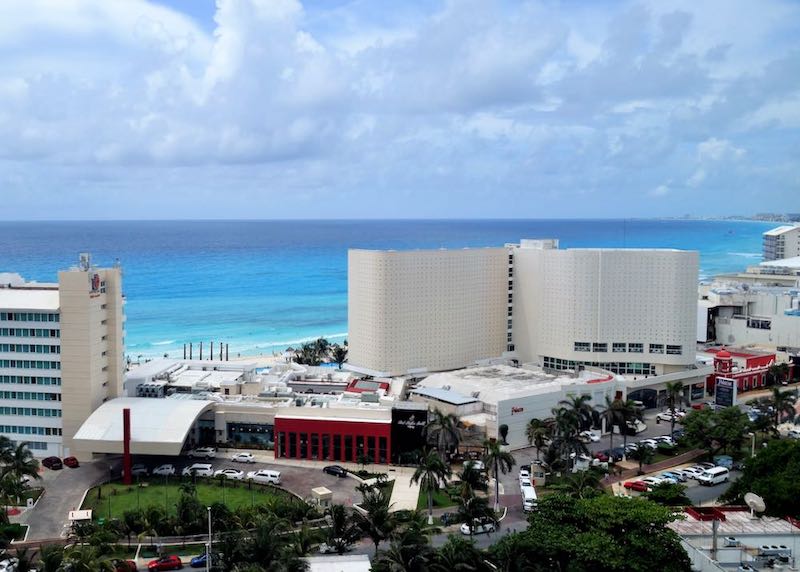 View of the Hotel Zone in Cancun