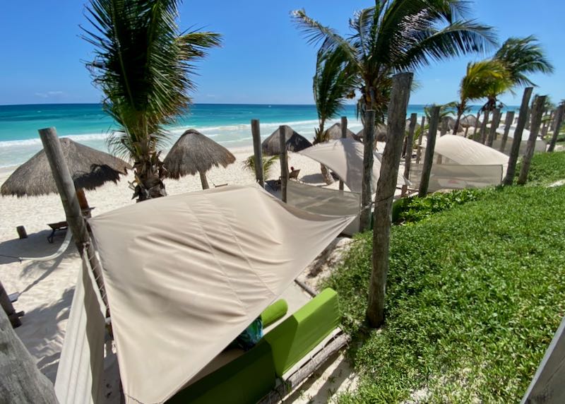 Beach resort in Mexico.