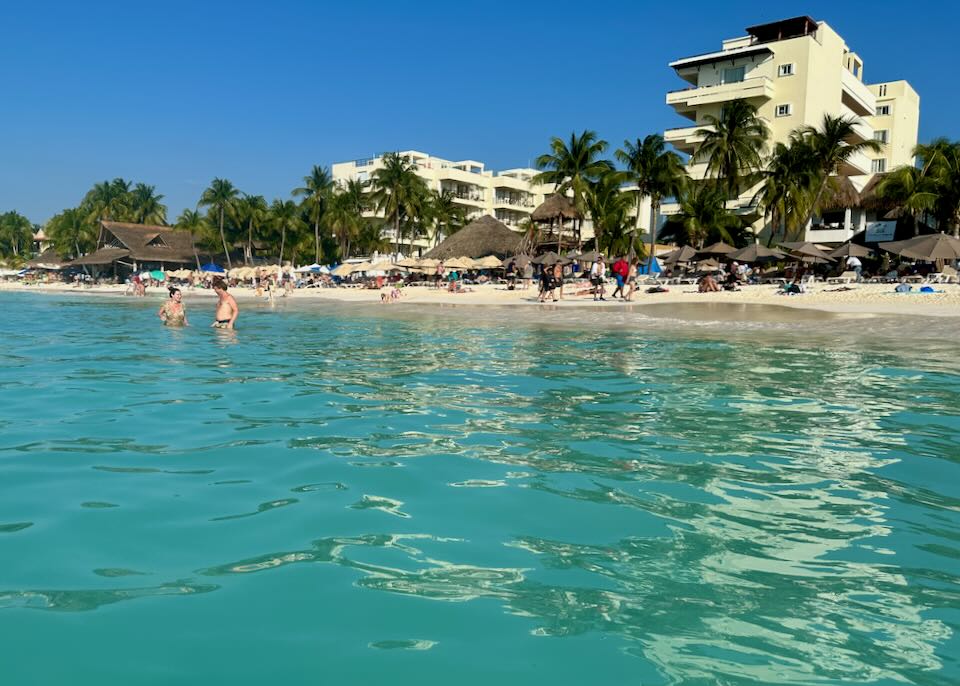 The best beach for kids in Isla Mujeres.
