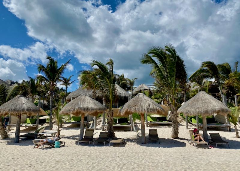 Beach resort in Tulum.