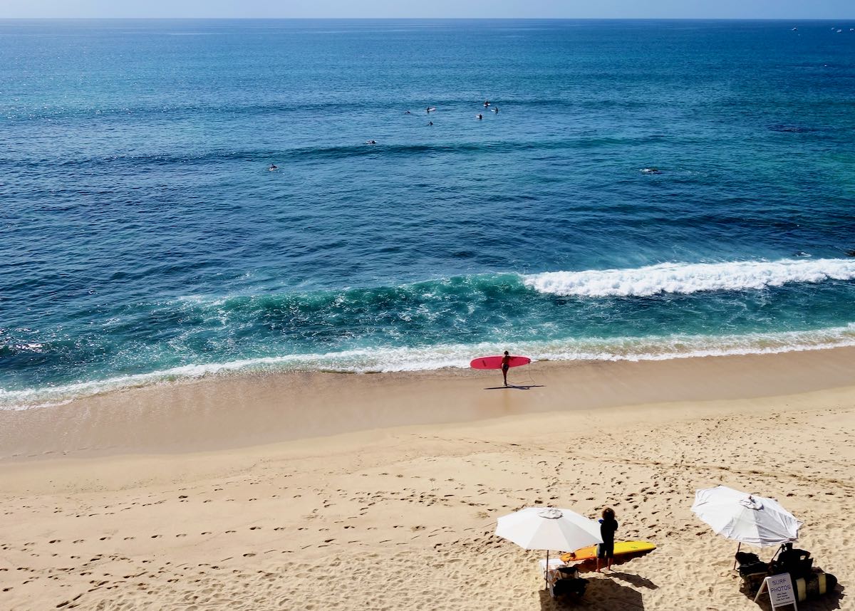 Cabo beach, surfing, and swimming.