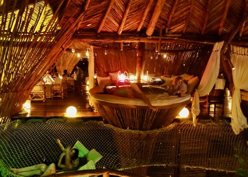The lounge bar at Kin Toh in Tulum