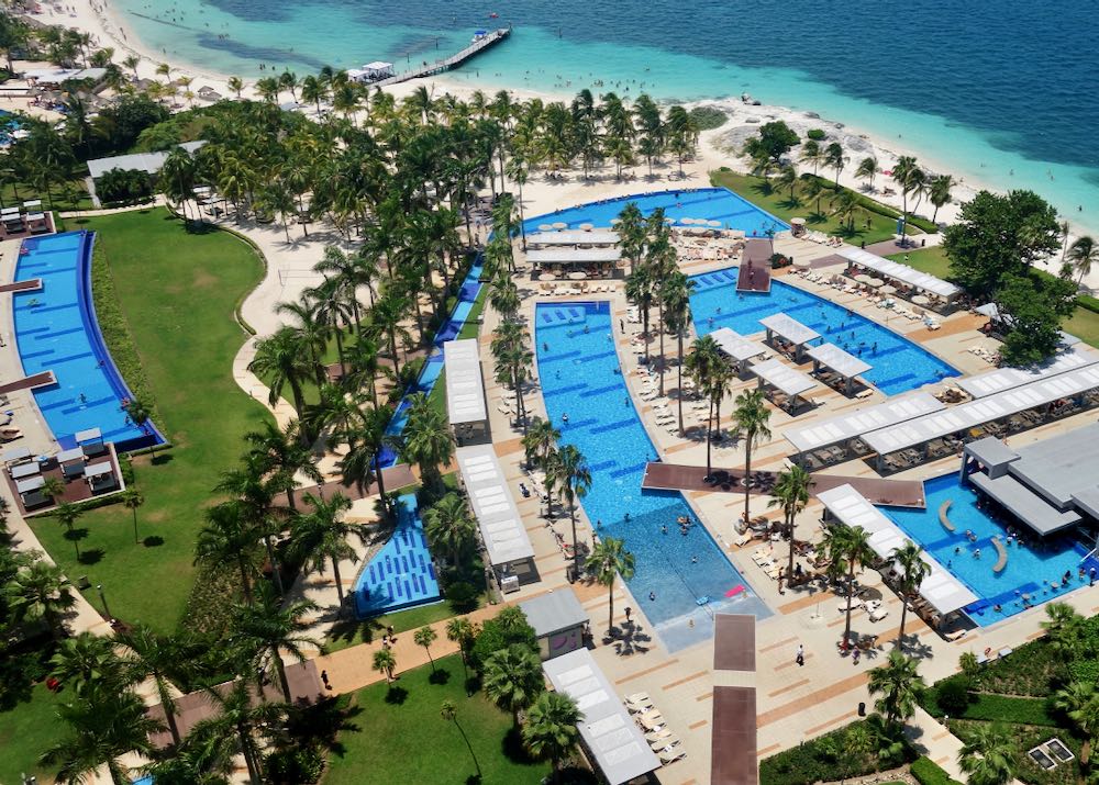 Cancun resort with kids and adults pool.