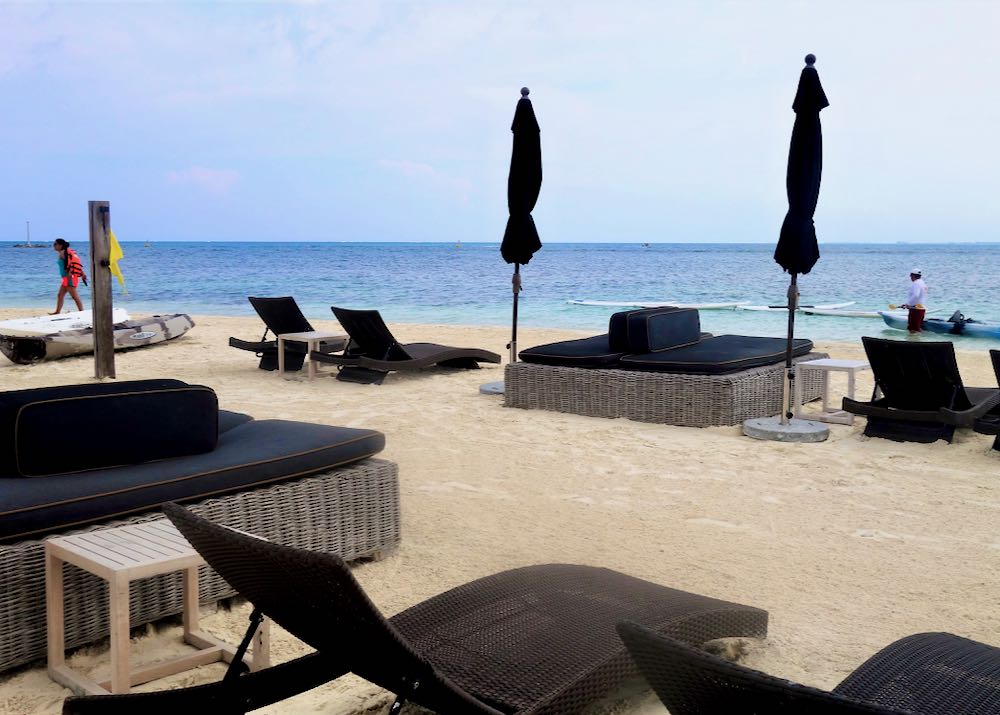 Beach at Cancun Riviera hotel.