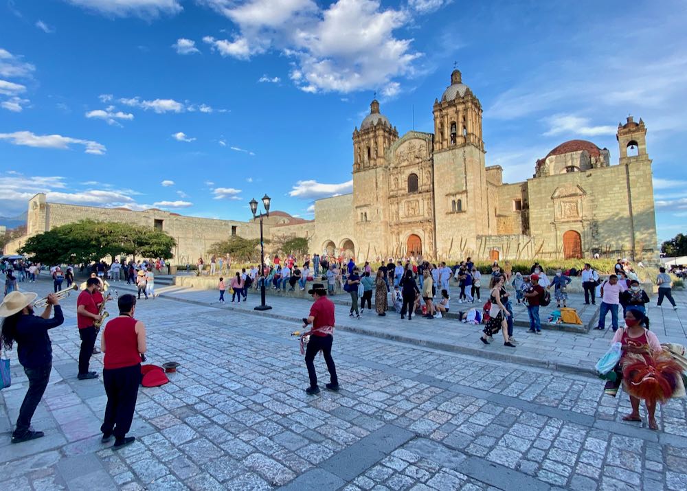 Staying near Santo Domingo in Oaxaca.