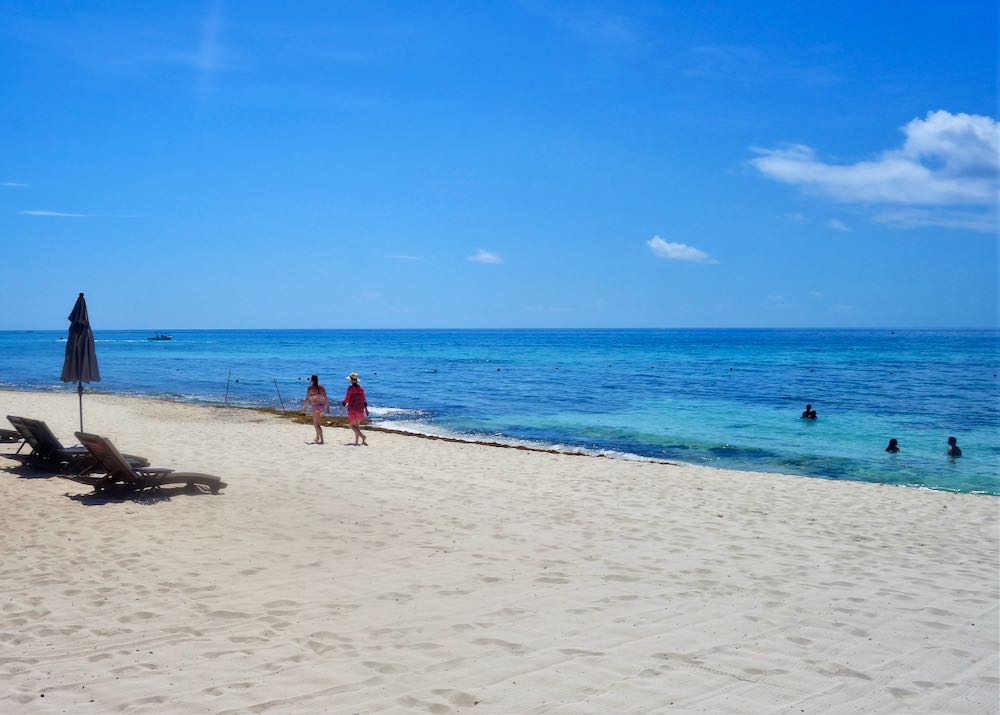 Beach in Playa del Carmen.