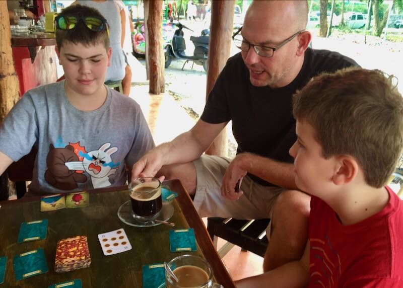 My kids and me in Tulum.