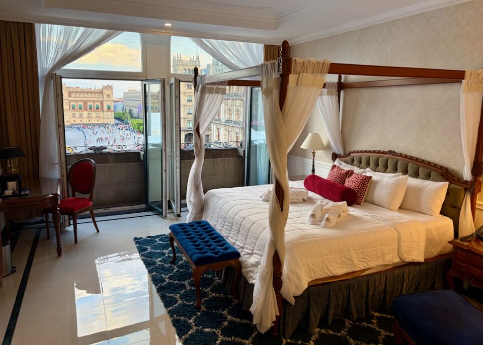 Our room at the Gran Hotel in Mexico City.