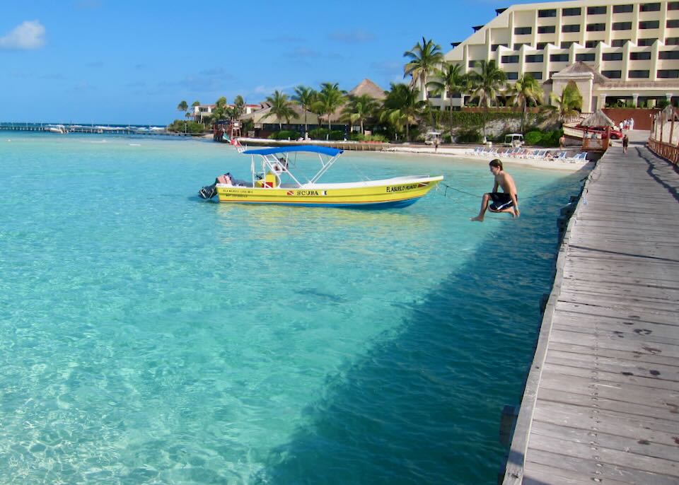 Isla Mujeres has the best beach in Mexico for kids and families.