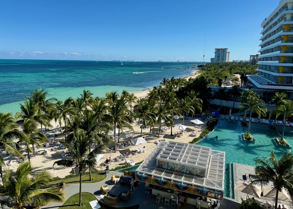 Beach hotel in Cancun.