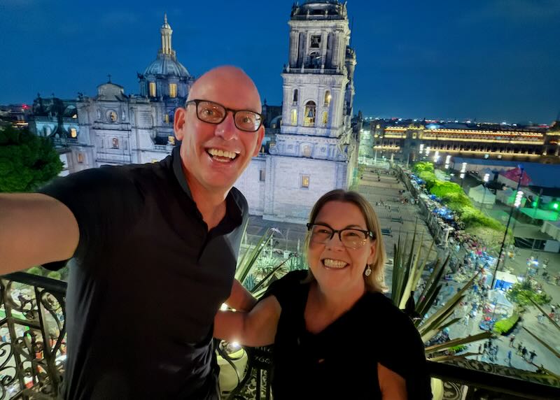 My wife and I in Mexico City.