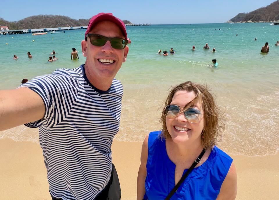 My wife and I in Mexico.