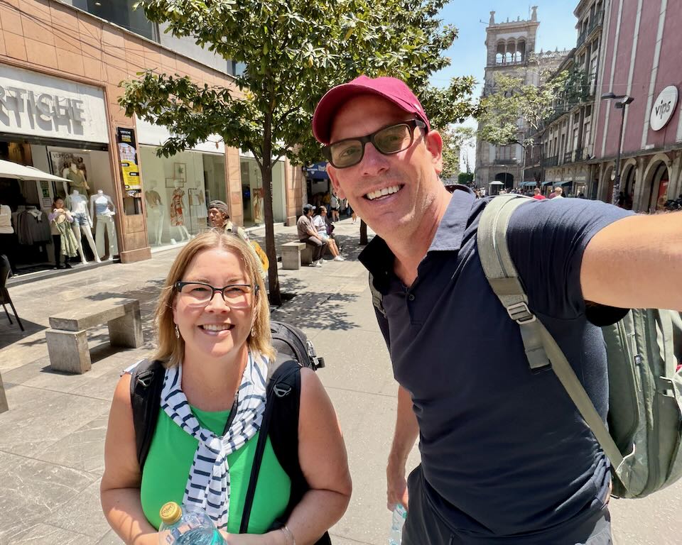 Me and my wife in Mexico City.