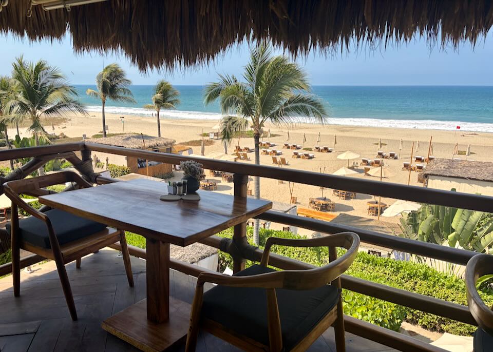 Hotel on Puerto Escondido Beach.