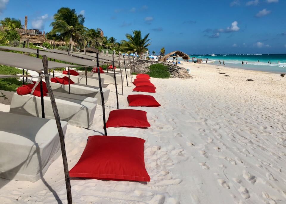 The beach in Tulum.